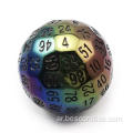 Bescon Plating 100 Side Dice ، Game Dice D100 ، Polydral Solid 100 Sides Dice 45mm في القطر (1.8 بوصة)